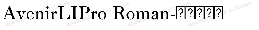 AvenirLIPro Roman字体转换